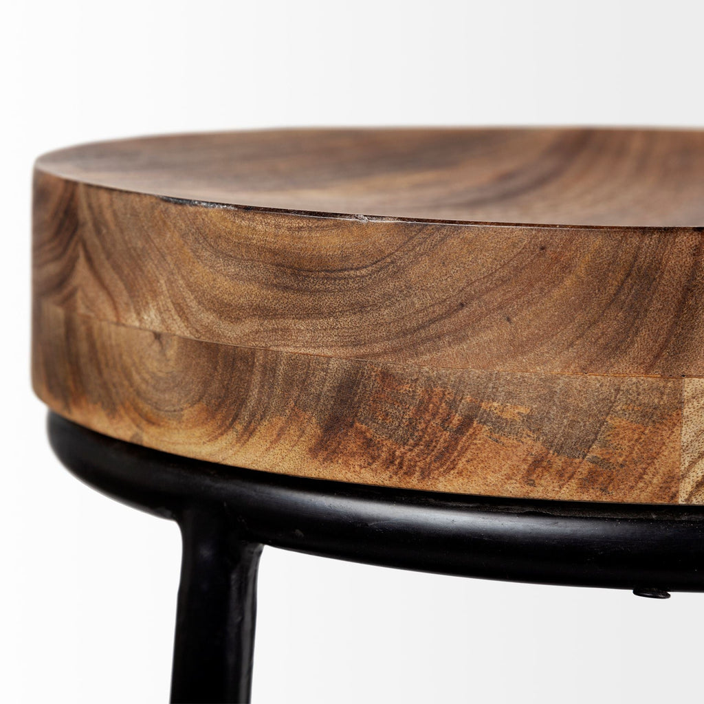 Flynn Bar Wood Seat Stool Series