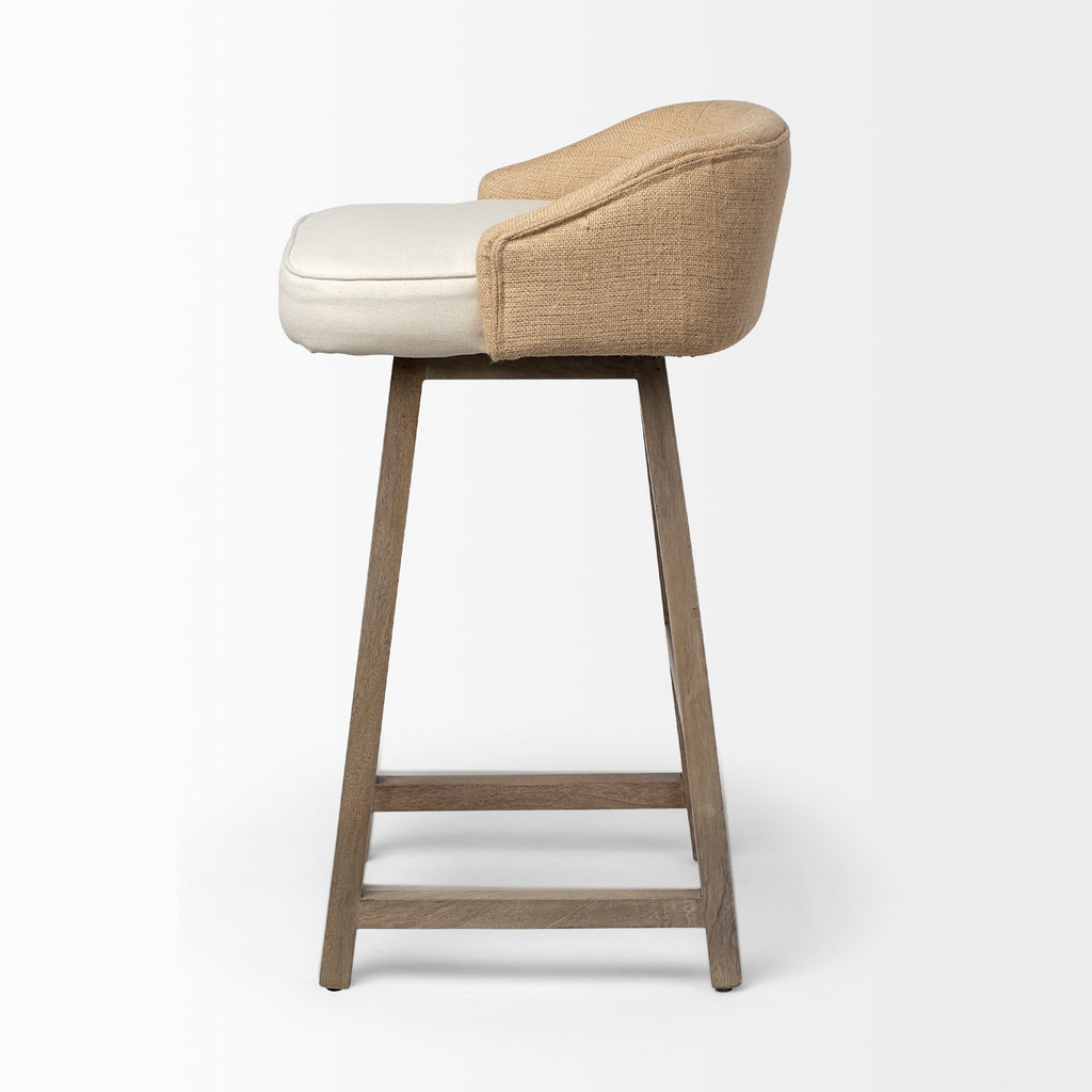 Monmouth Fabric/Jute Seat Counter Stool