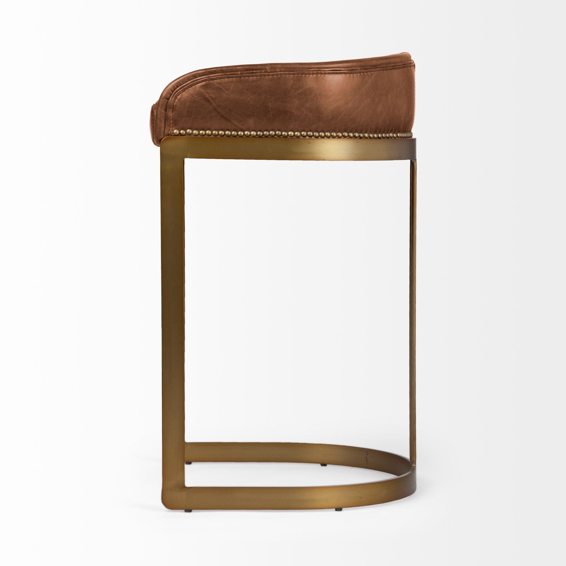Hollyfield Leather Seat Commercial-Grade Bar Stool