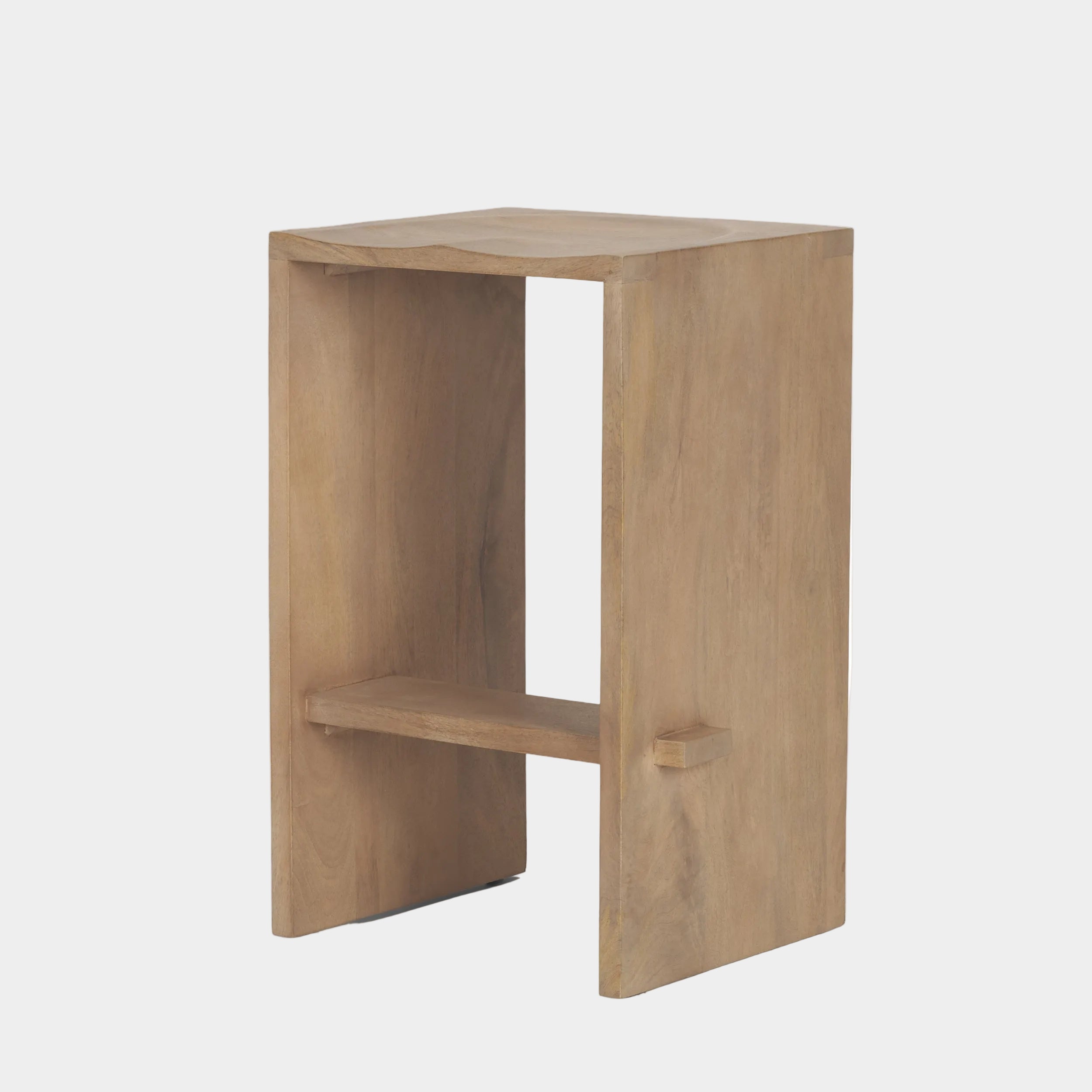 Aida Wood Seat Counter Stool