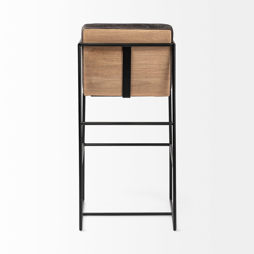 Stamford Leather Commercial-Grade Bar Stool