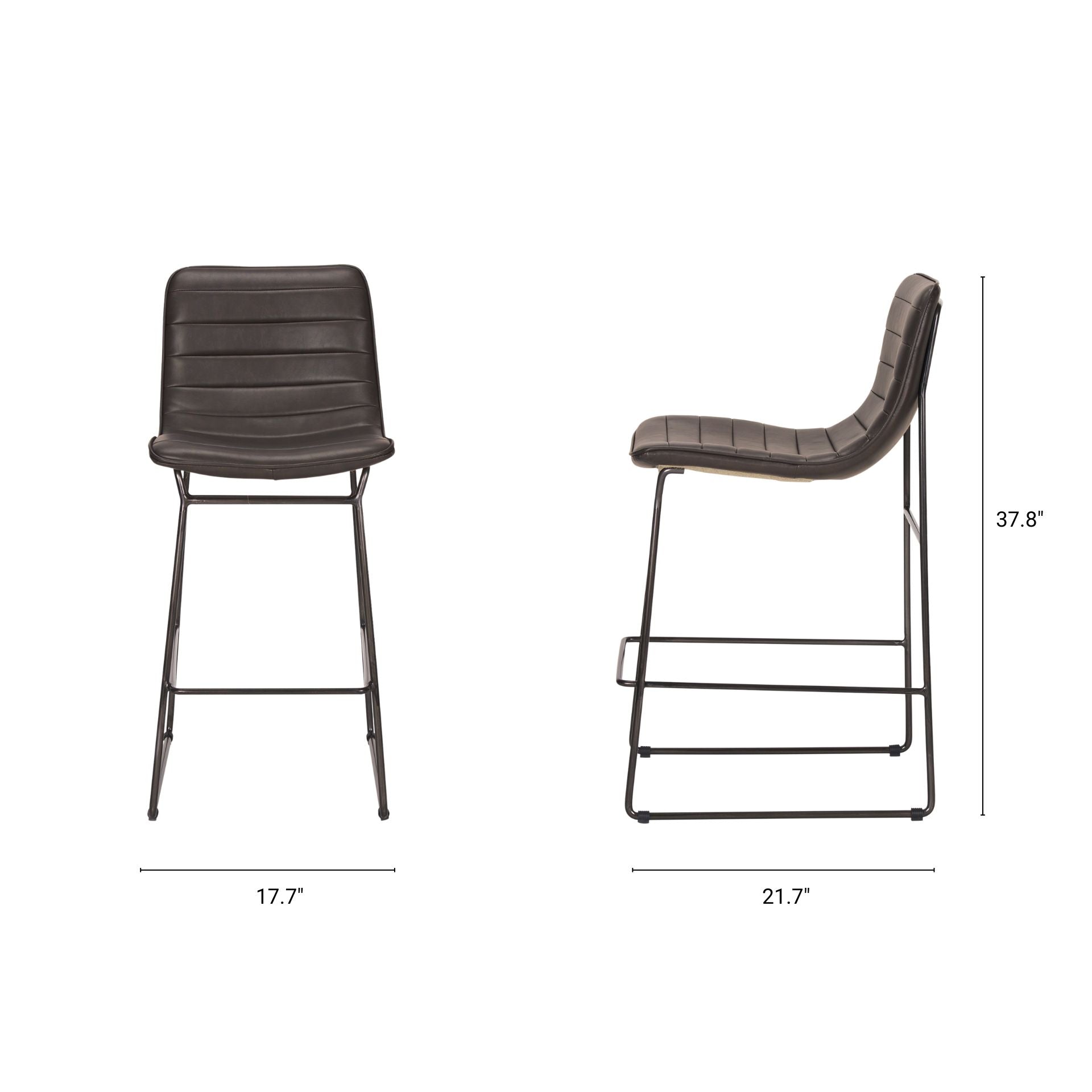 Meritt Leather Seat Bar Stool