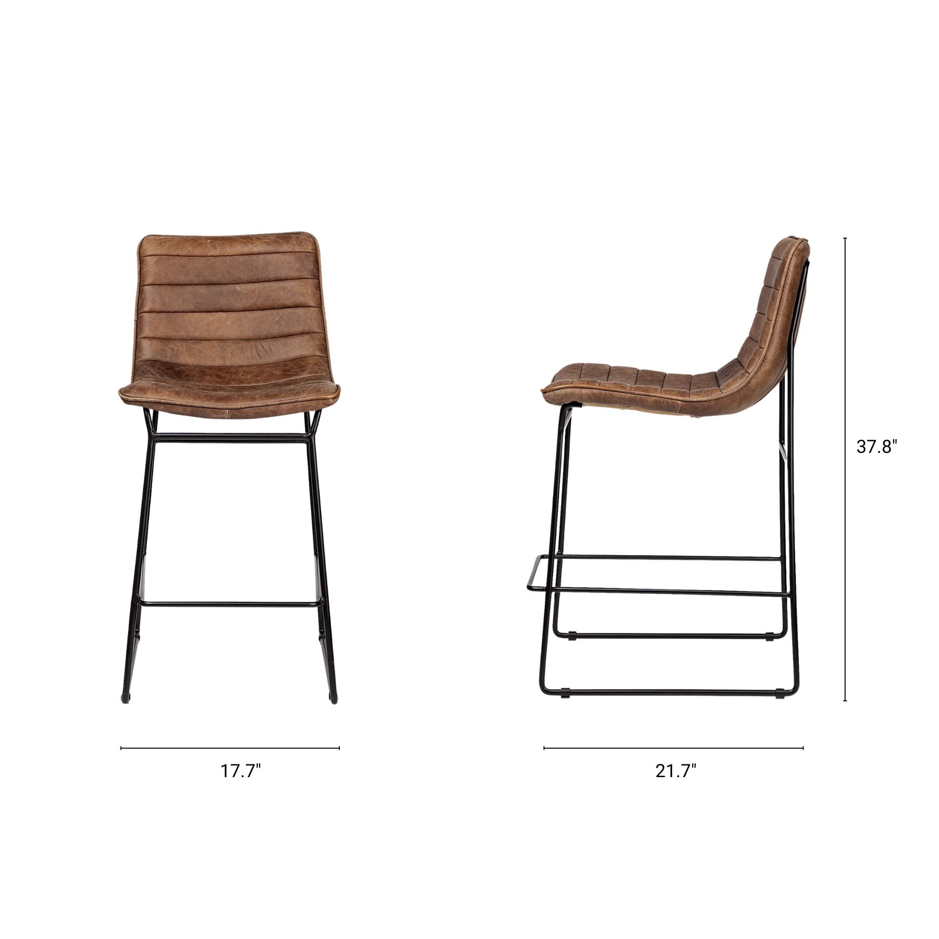 Meritt Leather Seat Bar Stool