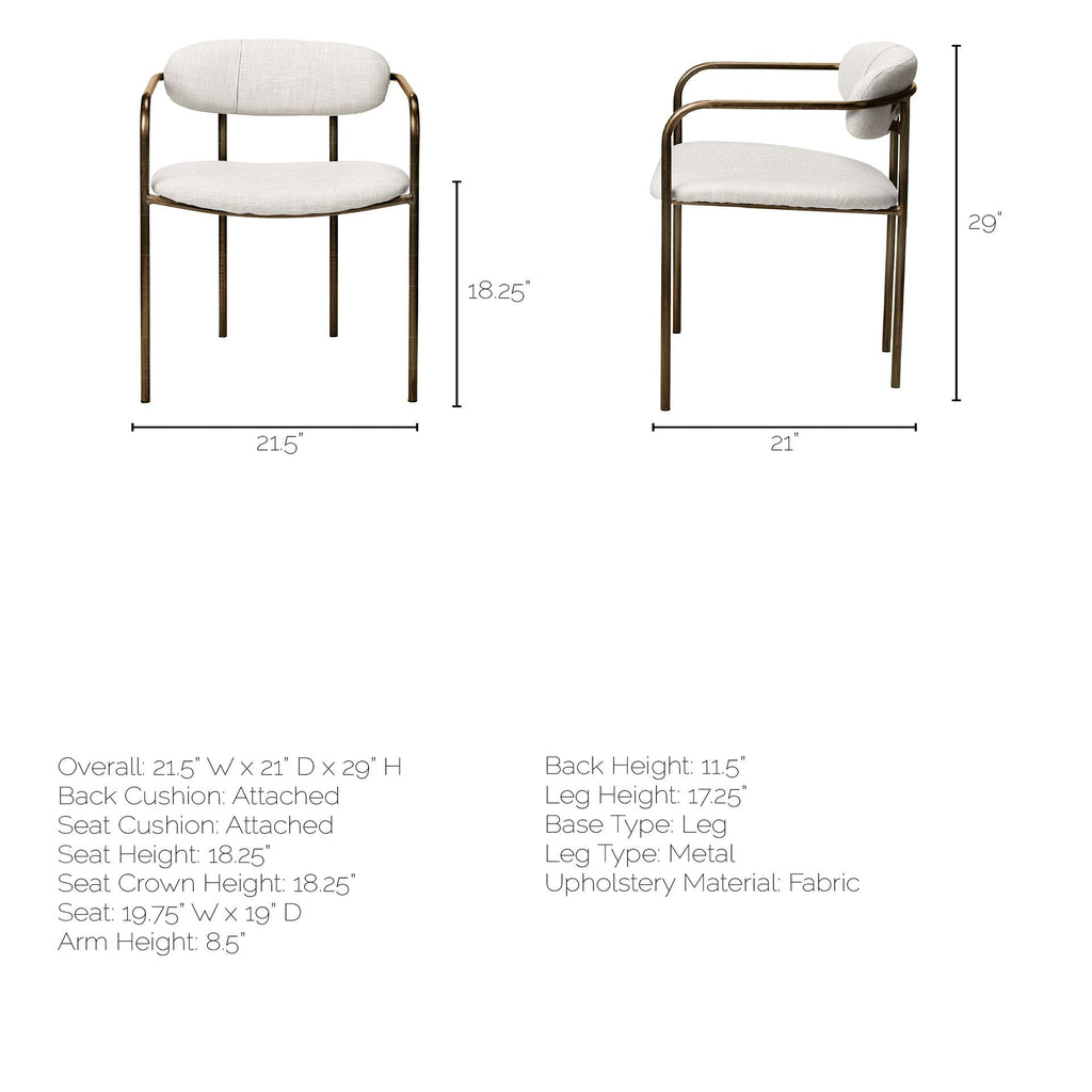 Parker Fabric Dining Armchair