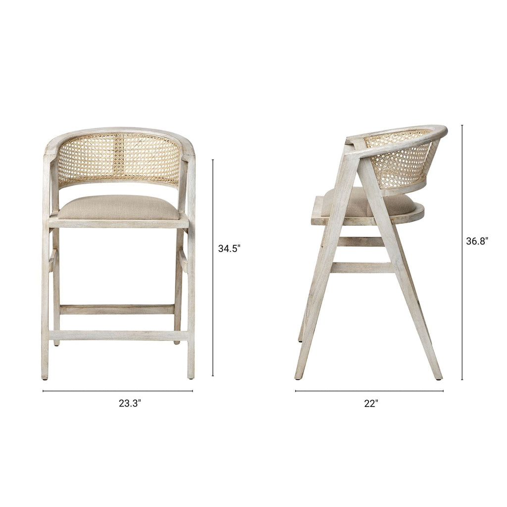 Tabitha Upholstered Seat Bar/Counter Stool
