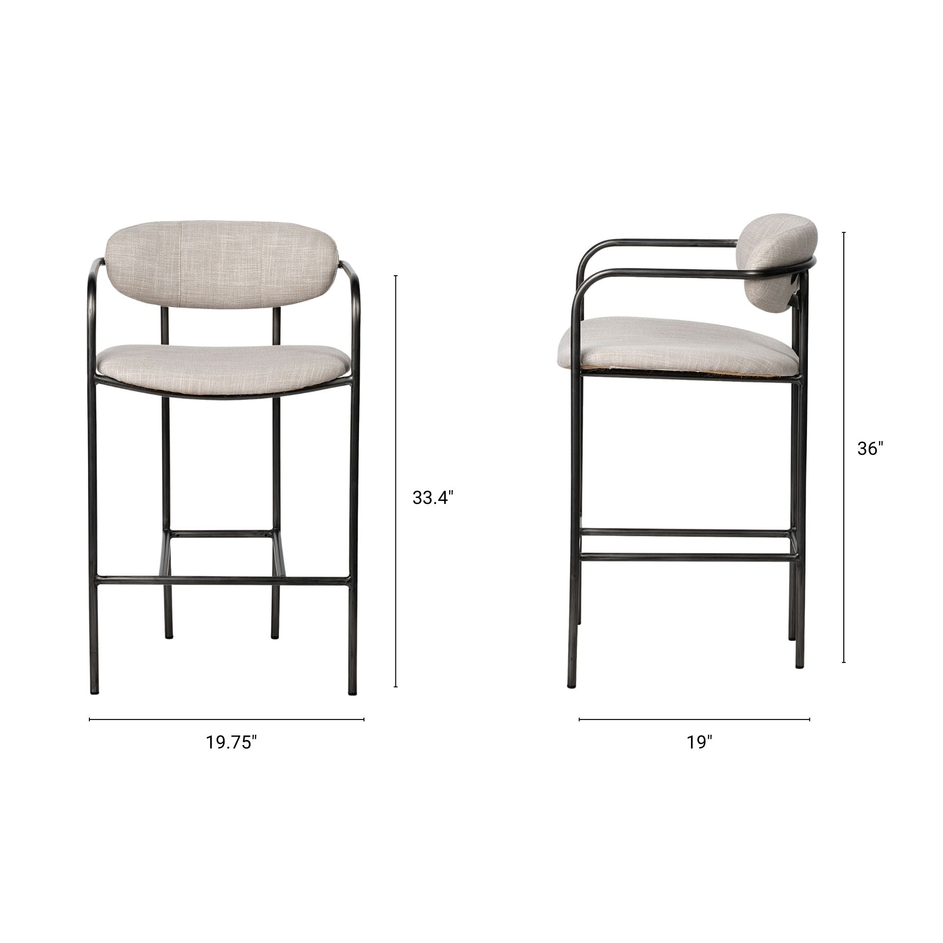 Parker Upholstered Counter Seat Stool