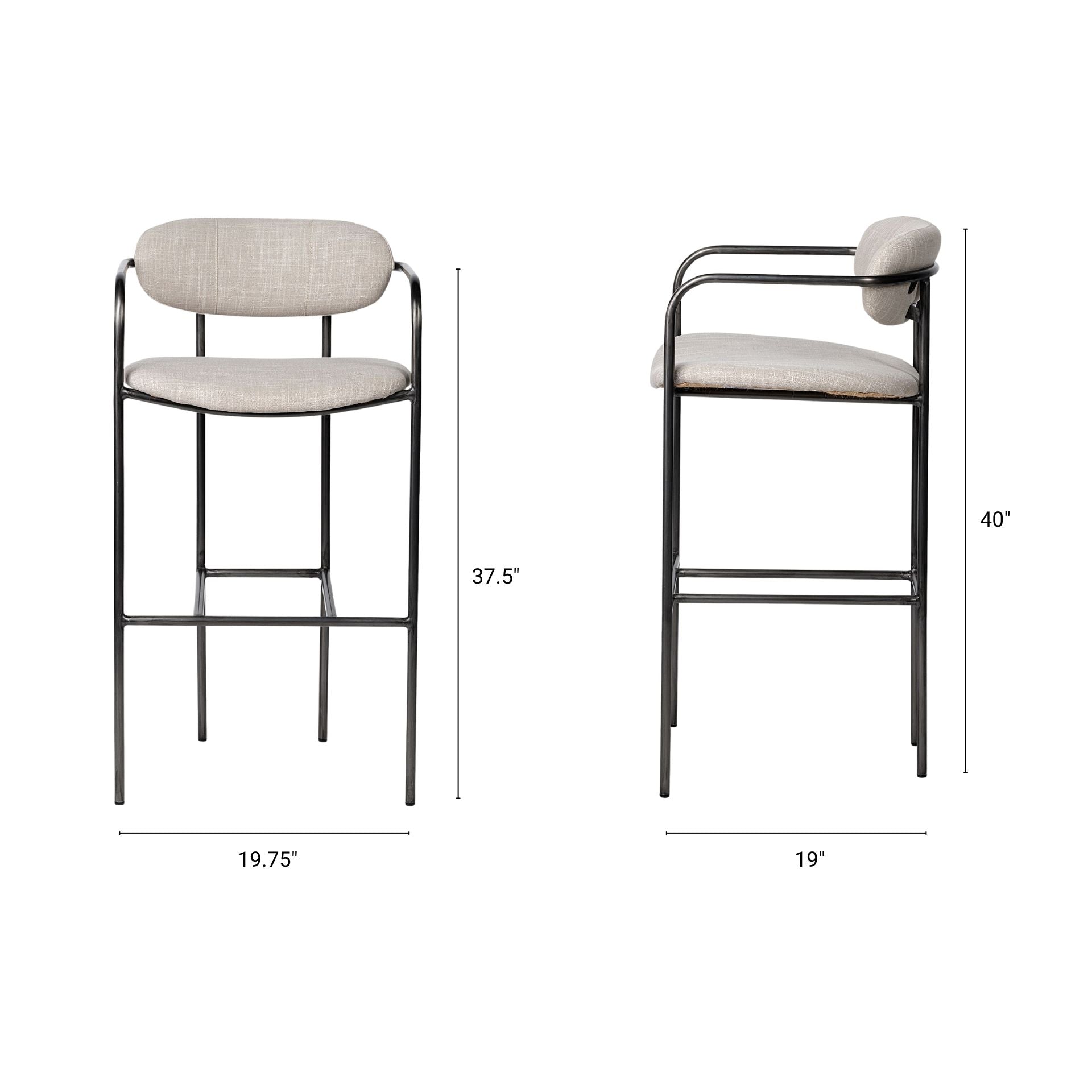 Parker Upholstered Bar Seat Stool