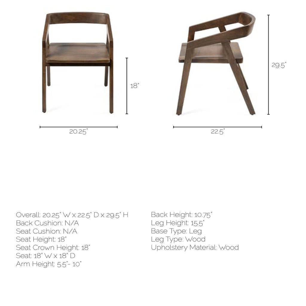 Nicholas Wood Dining Armchair