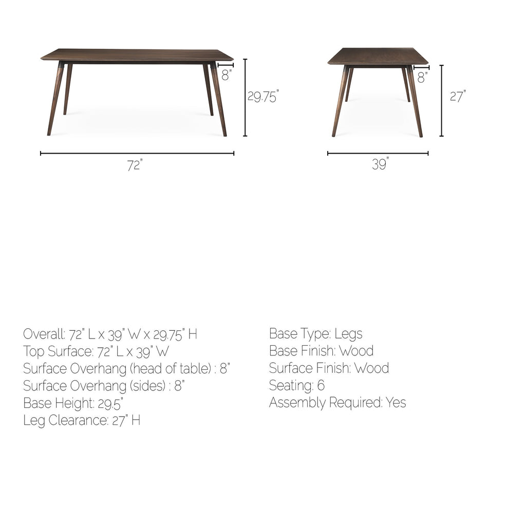 Nicholas 72" Dining Table