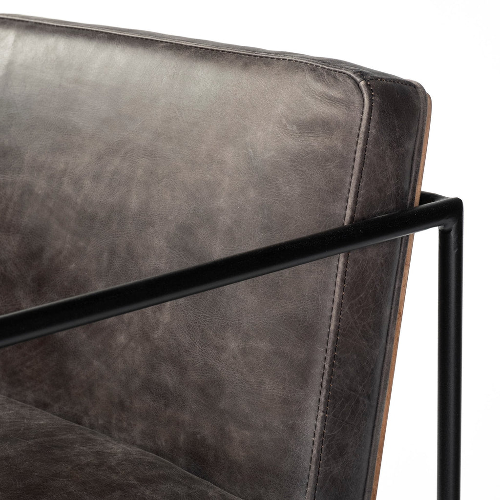Stamford Leather Commercial-Grade Bar Stool