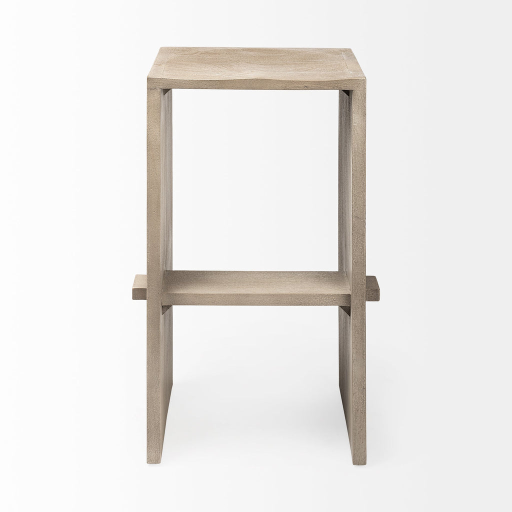 Aida Wood Seat Bar Stool