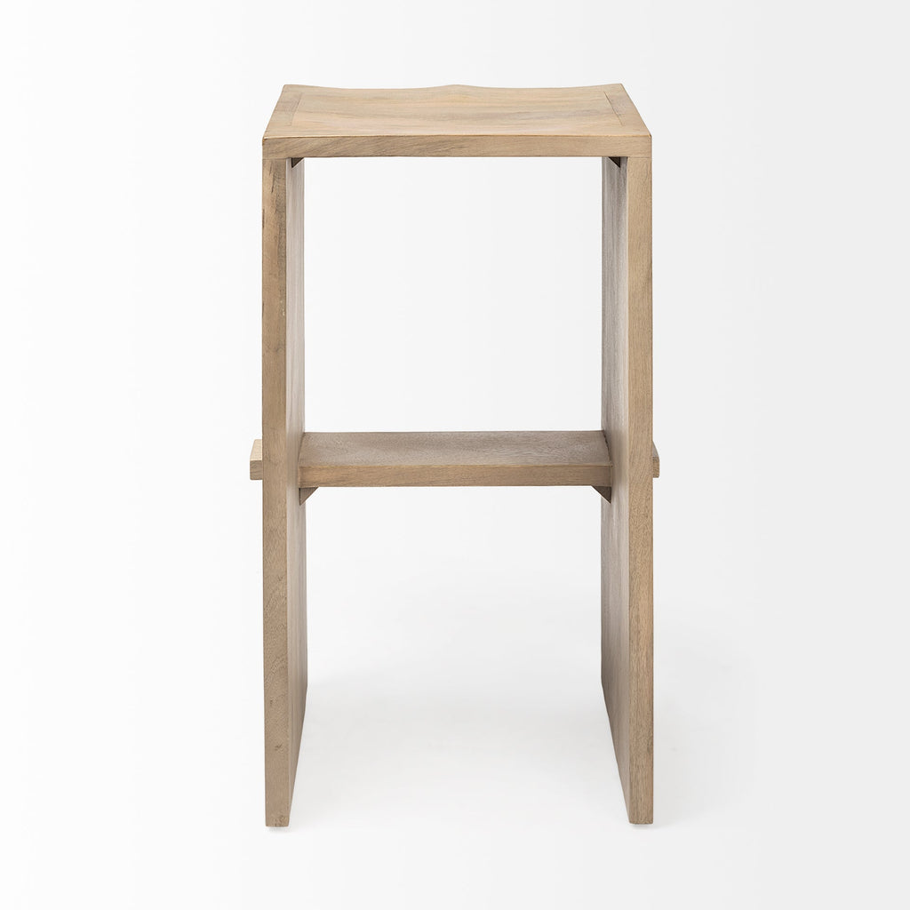 Aida Wood Seat Bar Stool