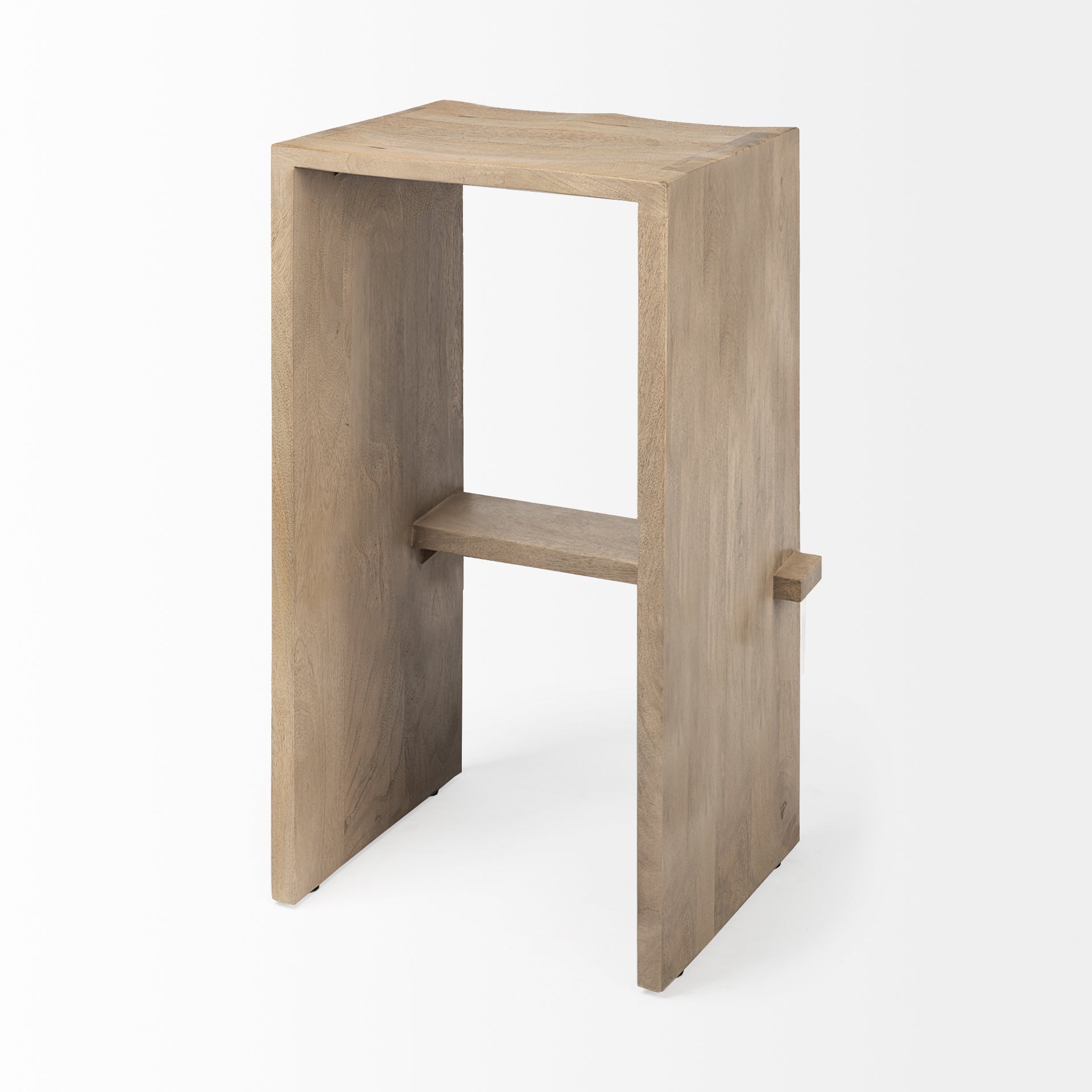 Aida Wood Seat Bar Stool