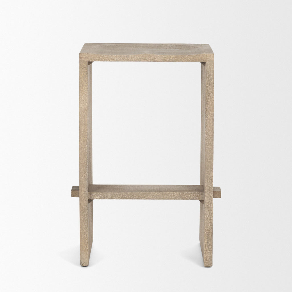 Aida Wood Seat Counter Stool