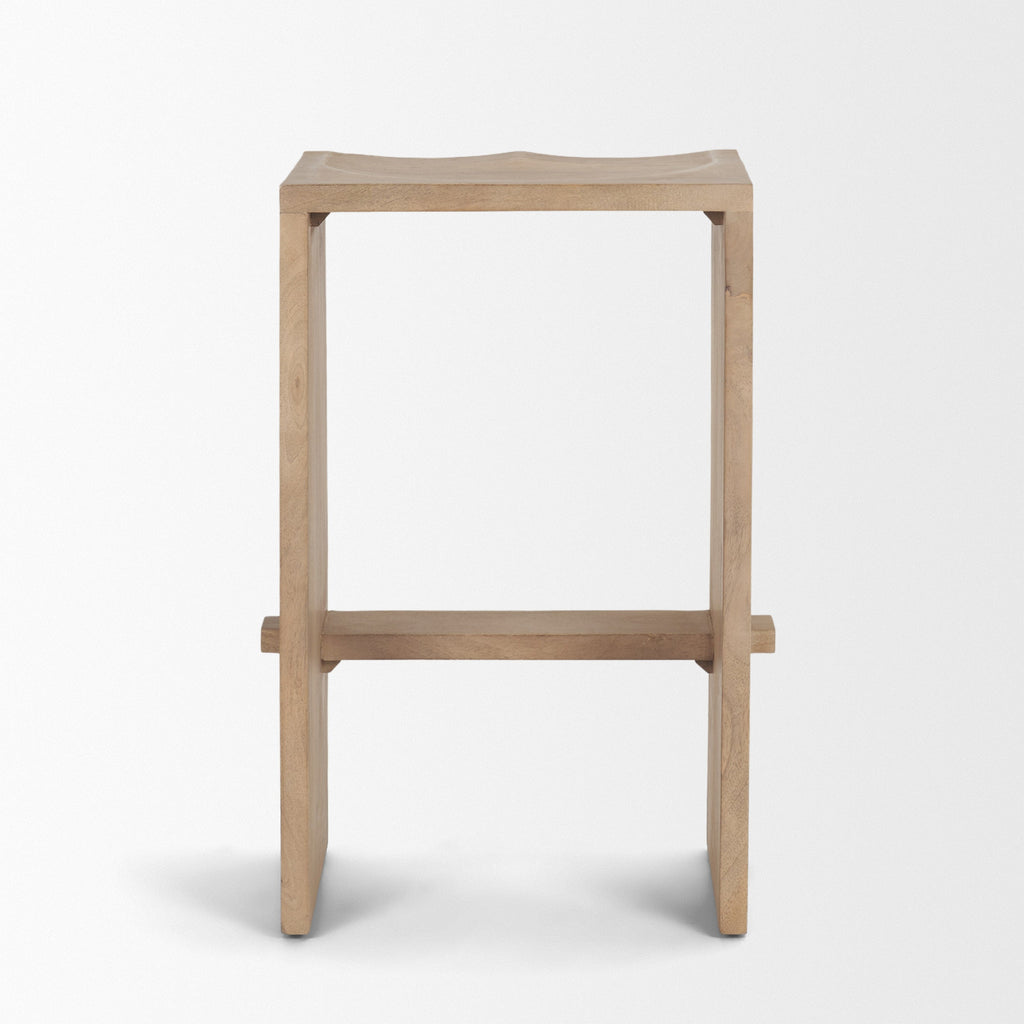 Aida Wood Seat Counter Stool