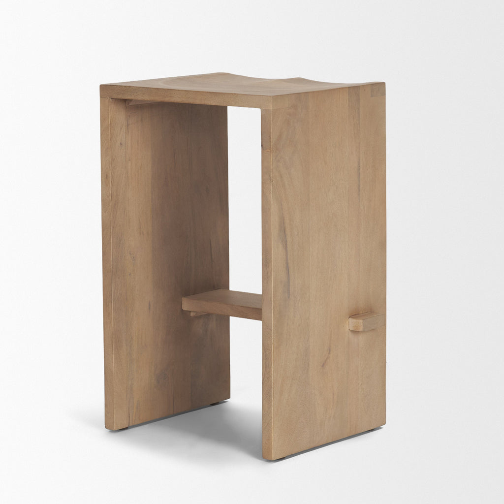 Aida Wood Seat Counter Stool