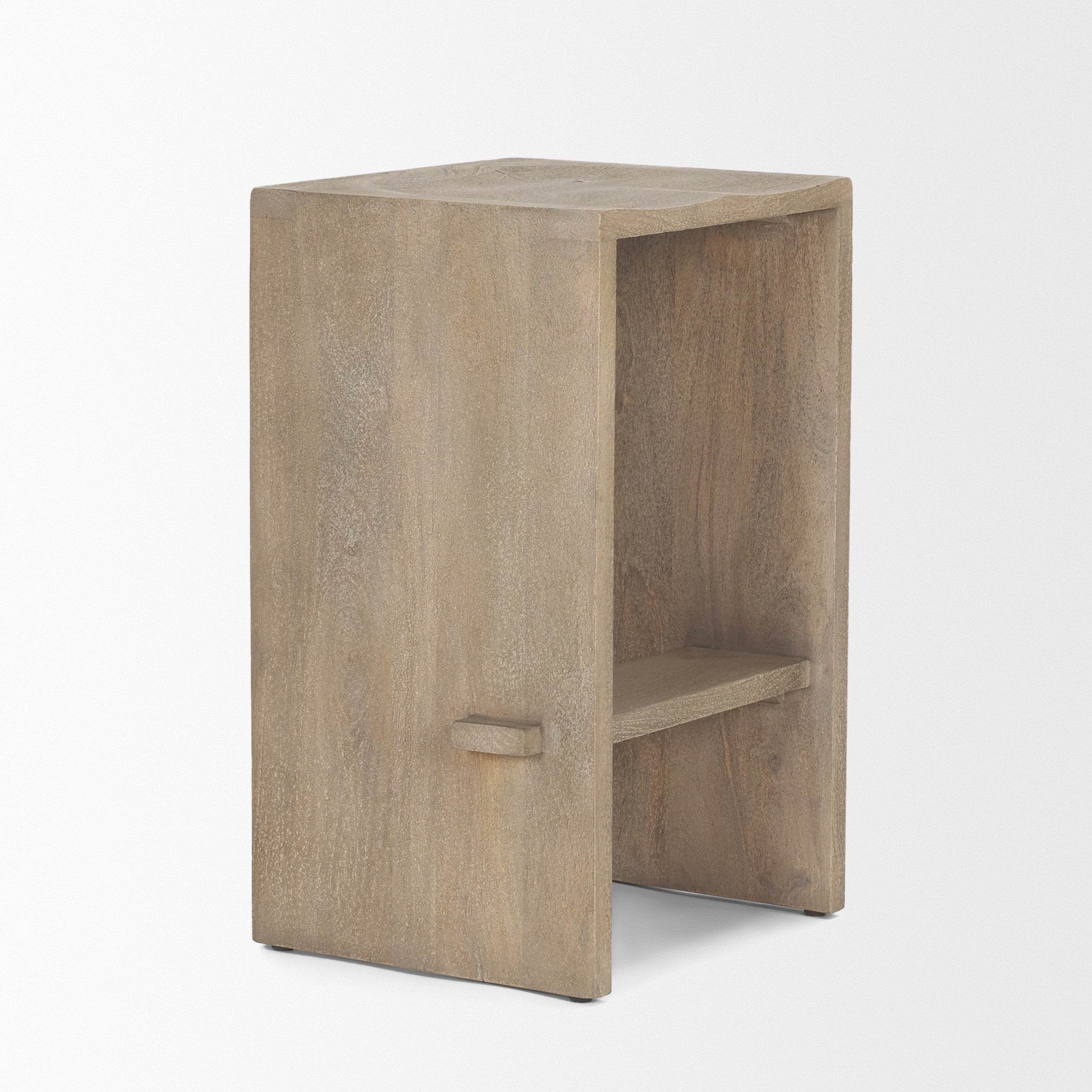 Aida Wood Seat Counter Stool