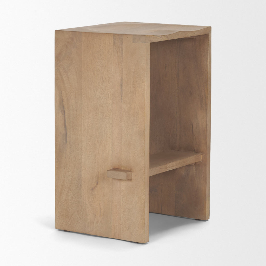 Aida Wood Seat Counter Stool
