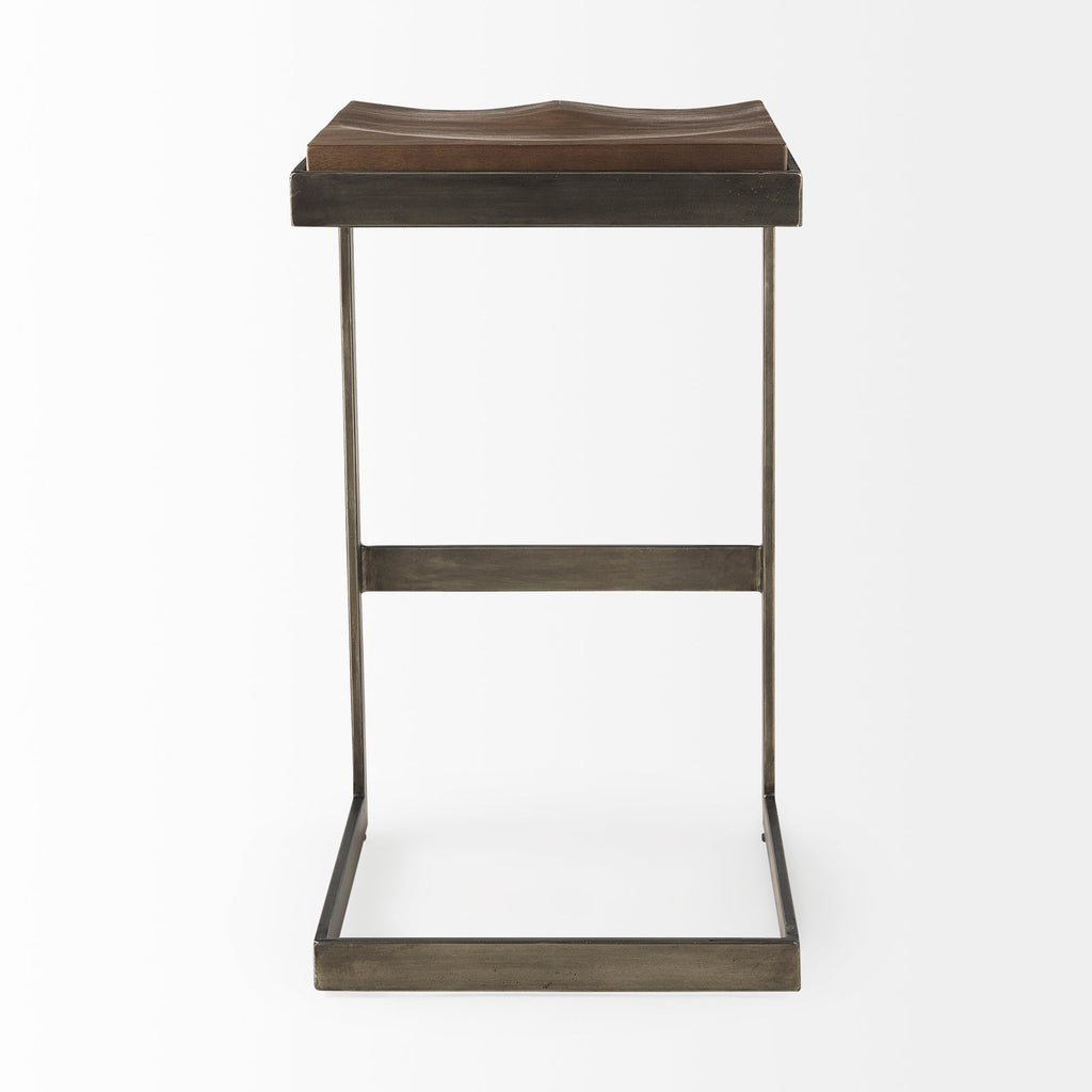 Kiran Wood Seat Bar/Counter Stool