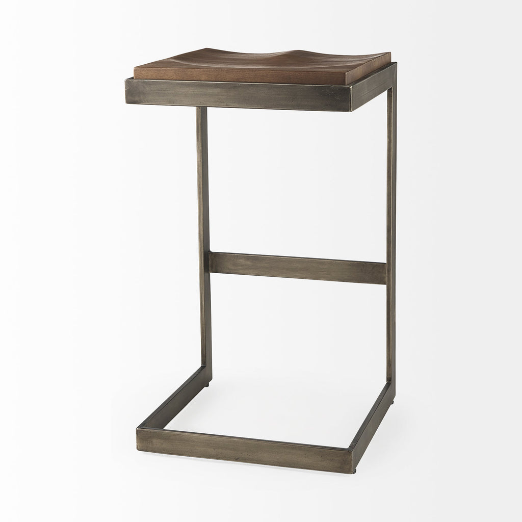 Kiran Wood Seat Bar/Counter Stool