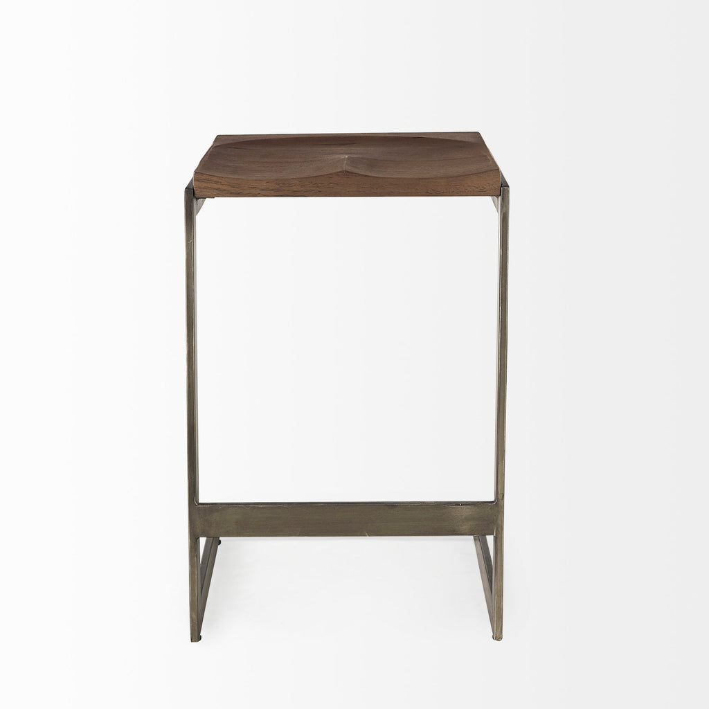 Kiran Wood Seat Bar/Counter Stool