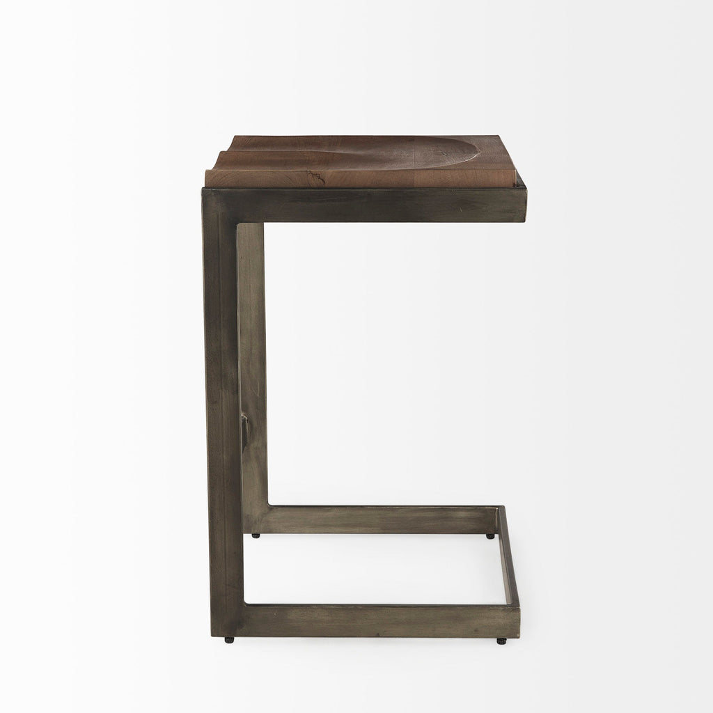 Kiran Wood Seat Bar/Counter Stool