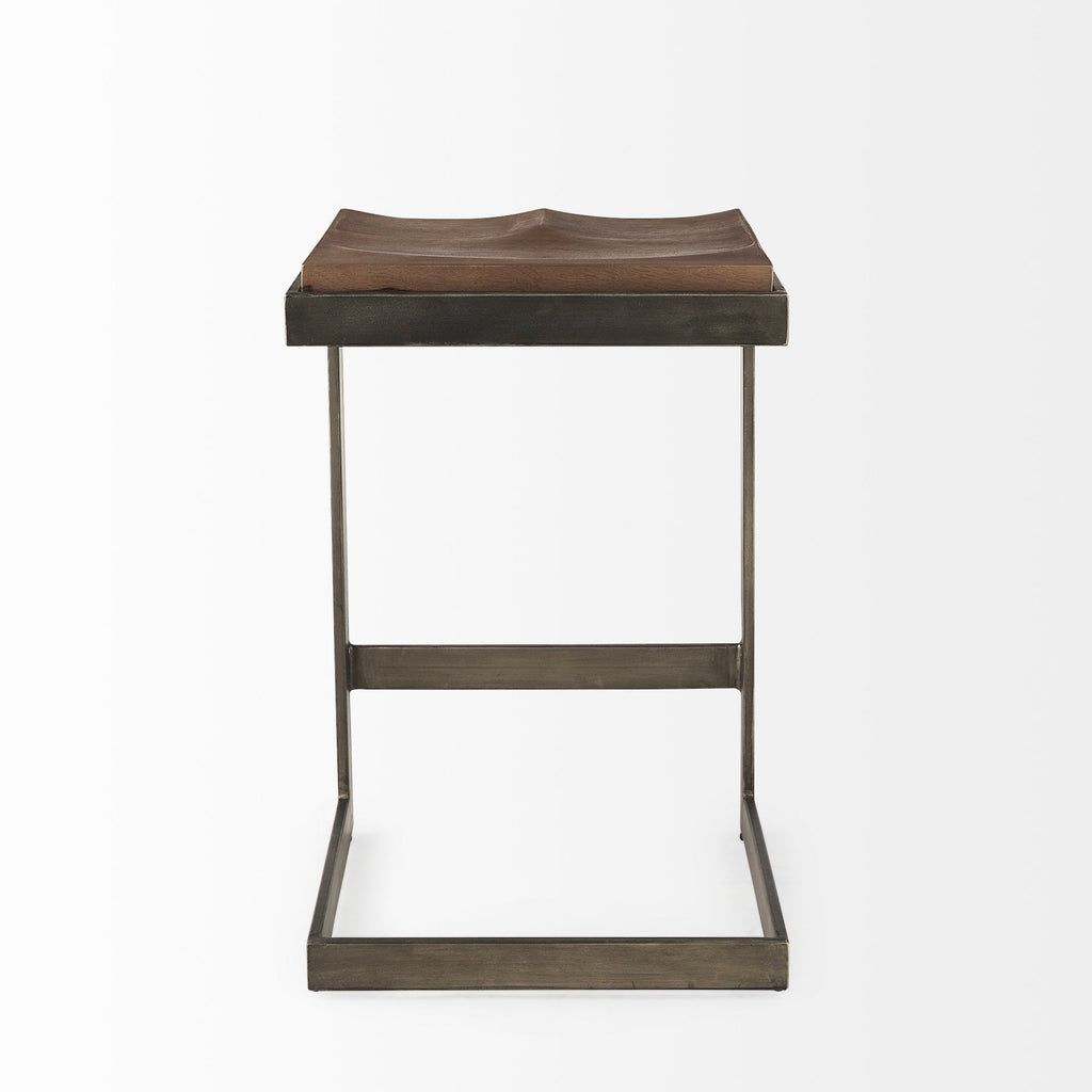 Kiran Wood Seat Bar/Counter Stool