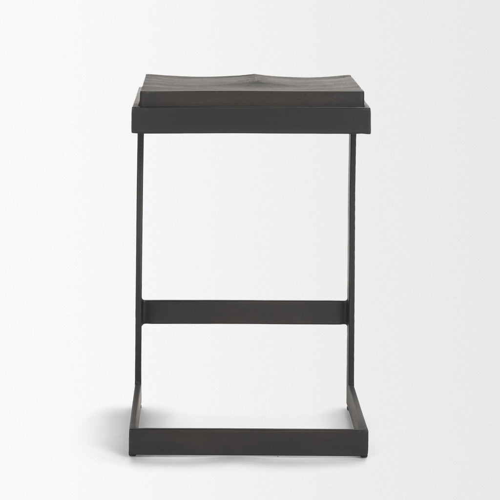 Kiran Wood Seat Bar/Counter Stool