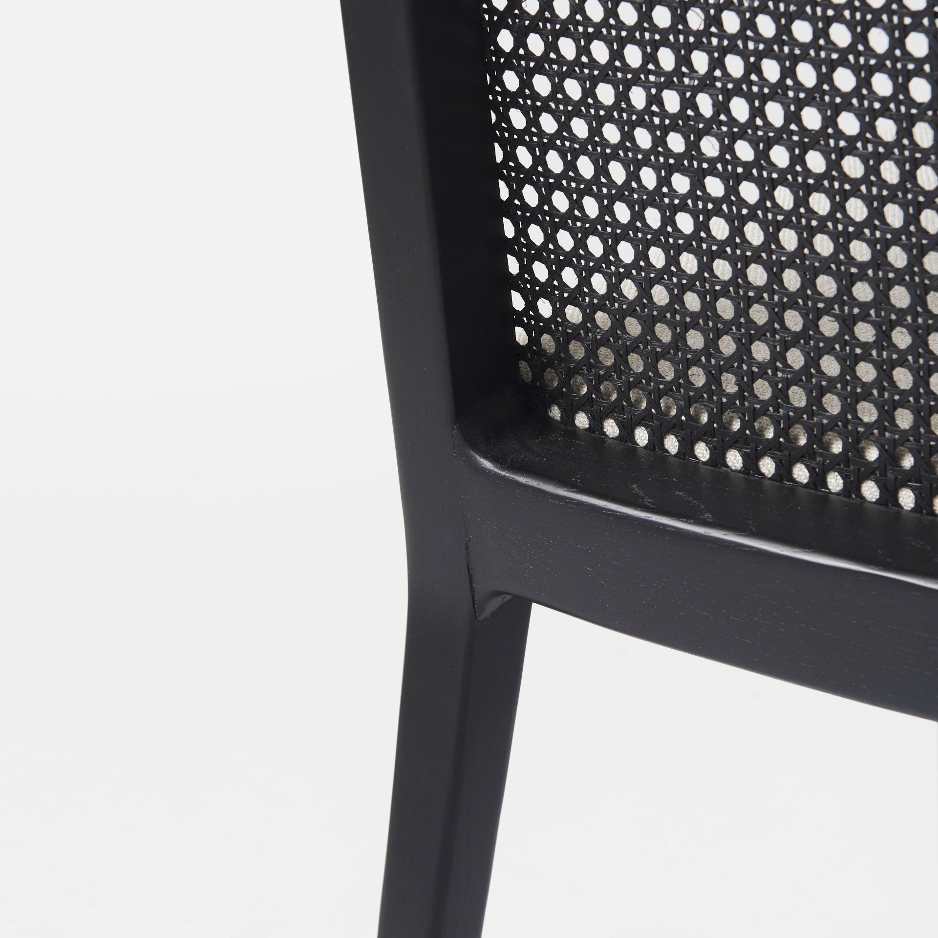Clara Black Cane Back Dining Chair