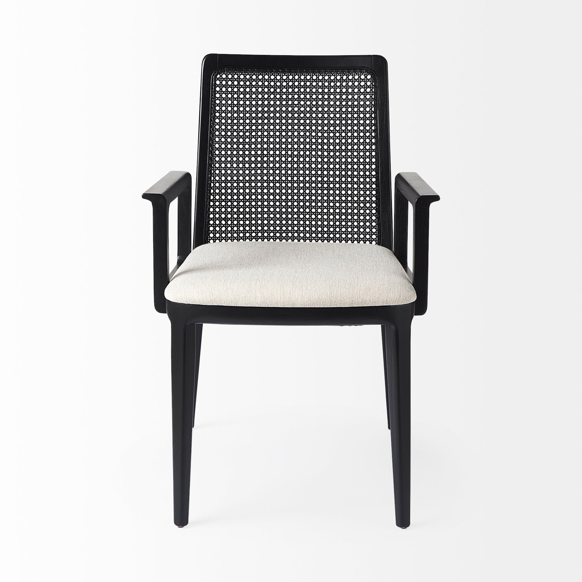 Clara Black Cane Back Dining Chair