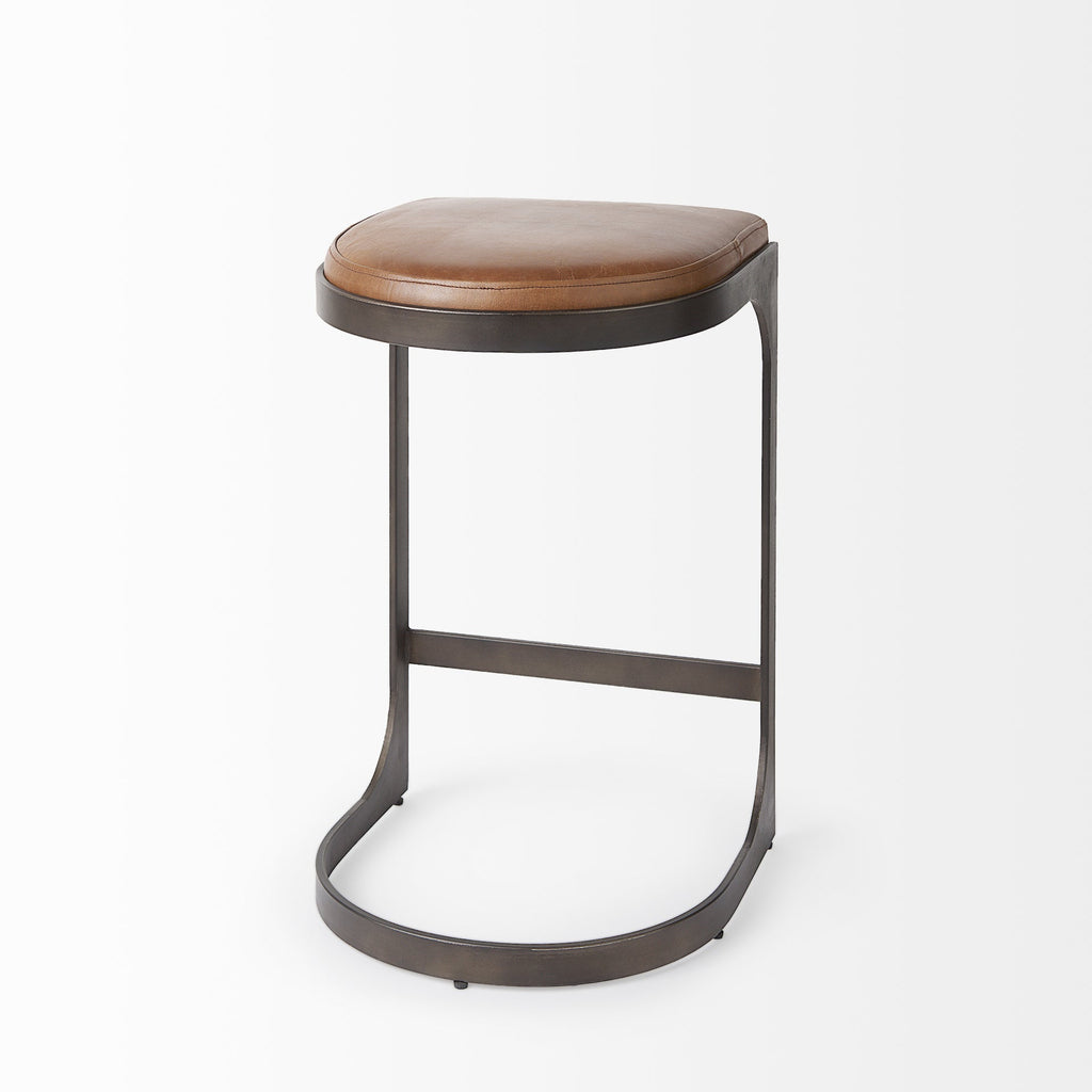 Tyson Leather Seat Stool