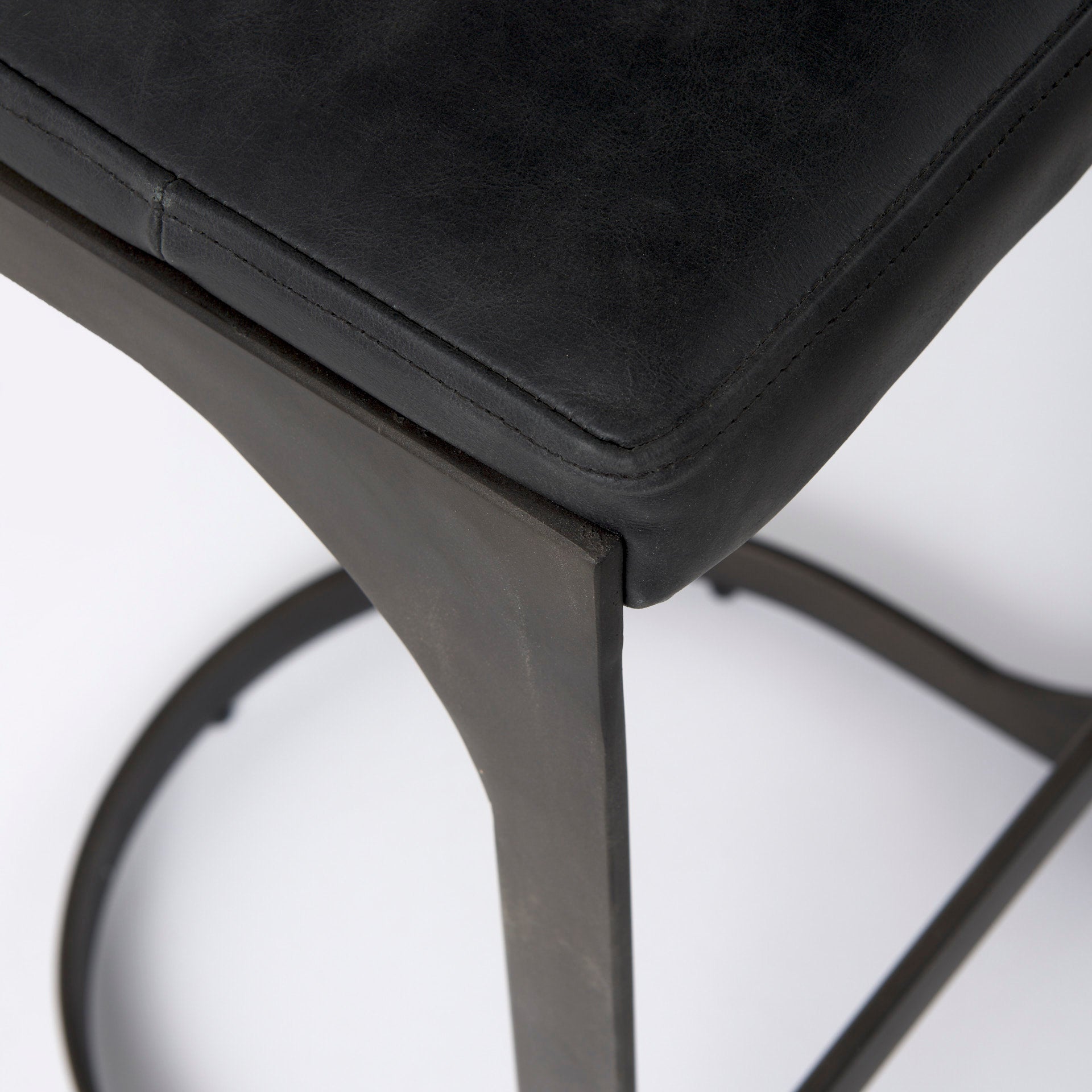 Tyson Leather Seat Stool