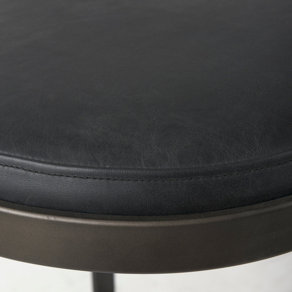 Tyson Leather Seat Stool
