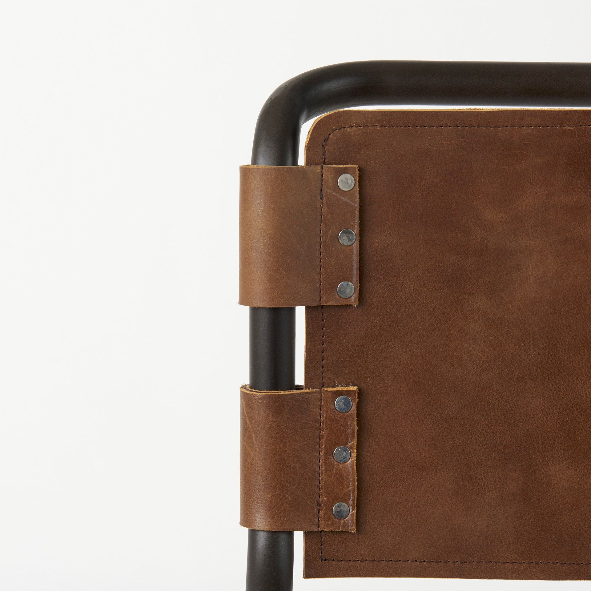 Berbick Leather Seat Bar Stool