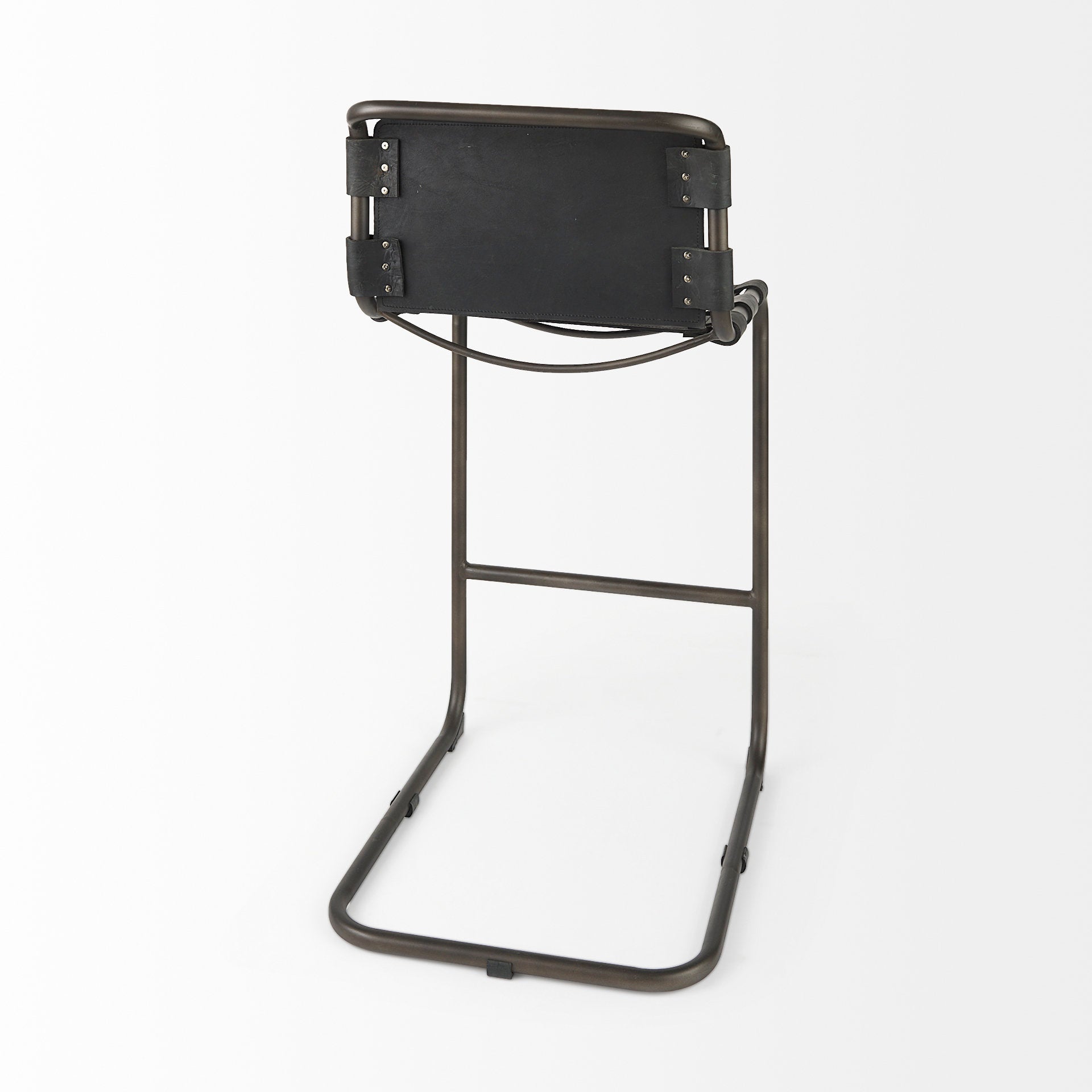 Berbick Leather Seat Bar Stool