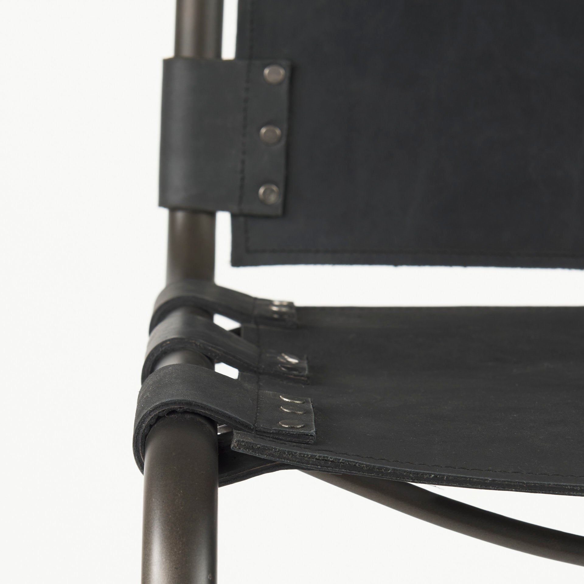 Berbick Leather Seat Bar Stool