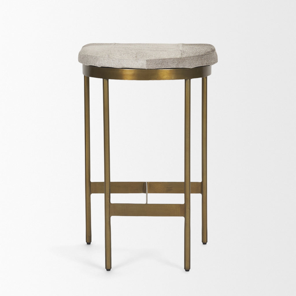Millie Cow Hide Seat Counter Stool