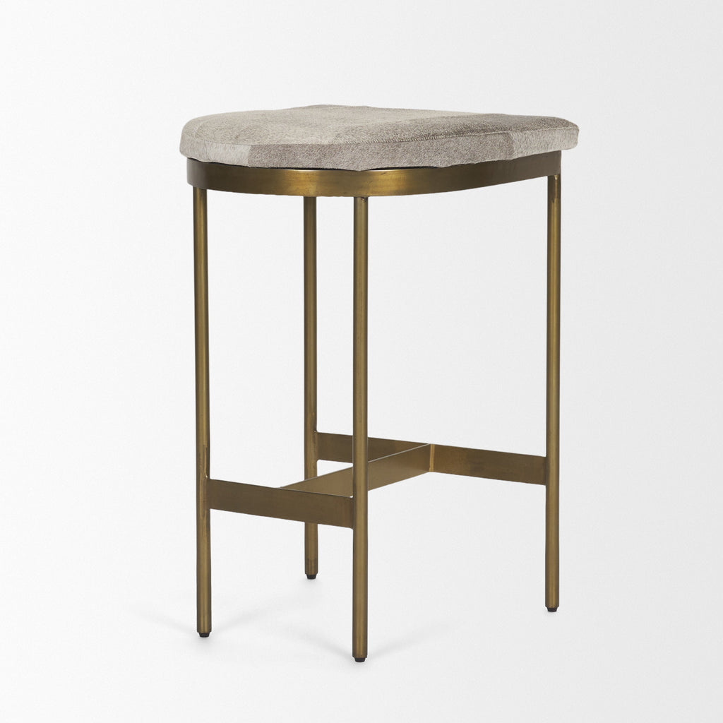 Millie Cow Hide Seat Counter Stool