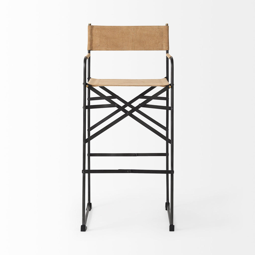 Direttore Leather Seat Bar Stool