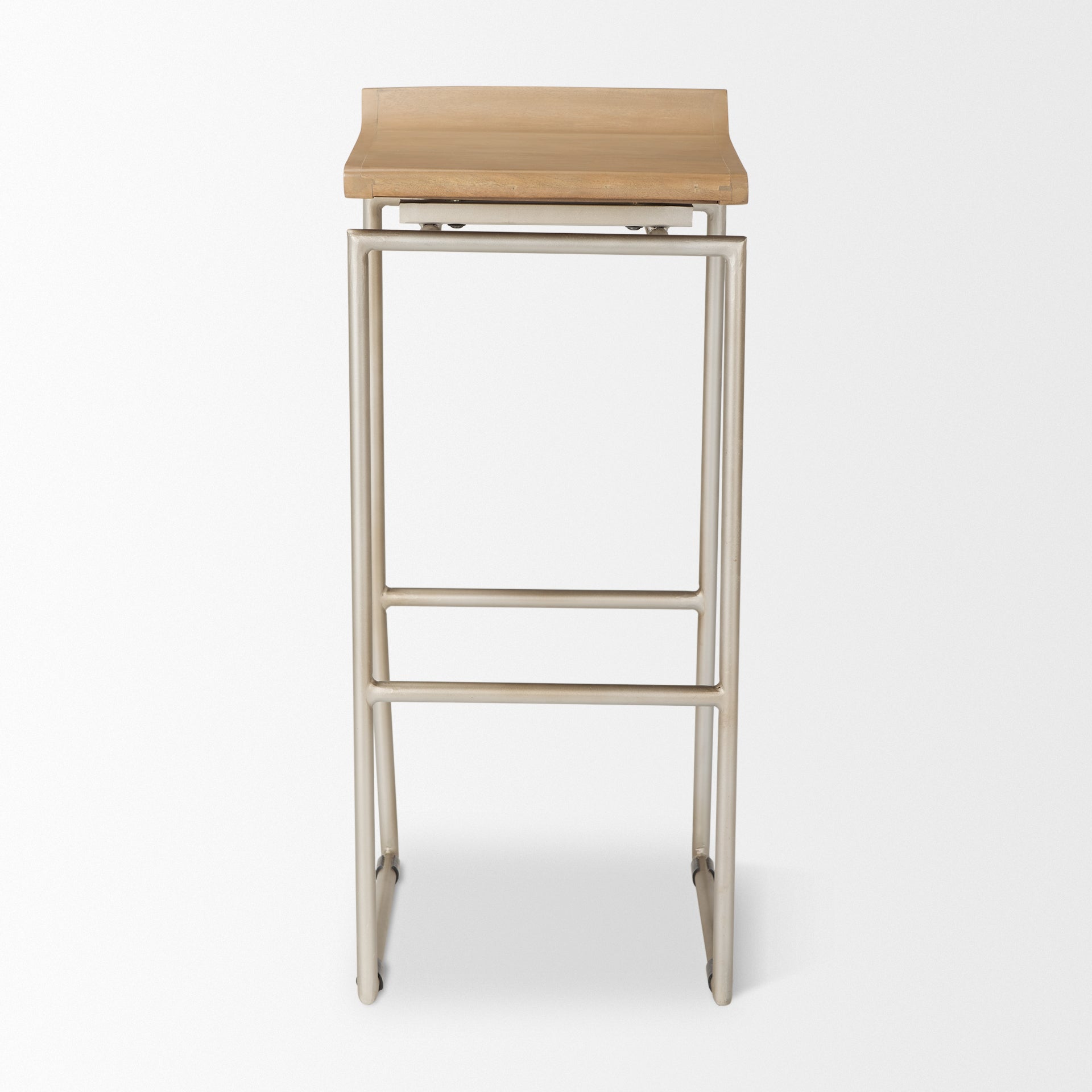 Givens Wood Seat Bar Stool