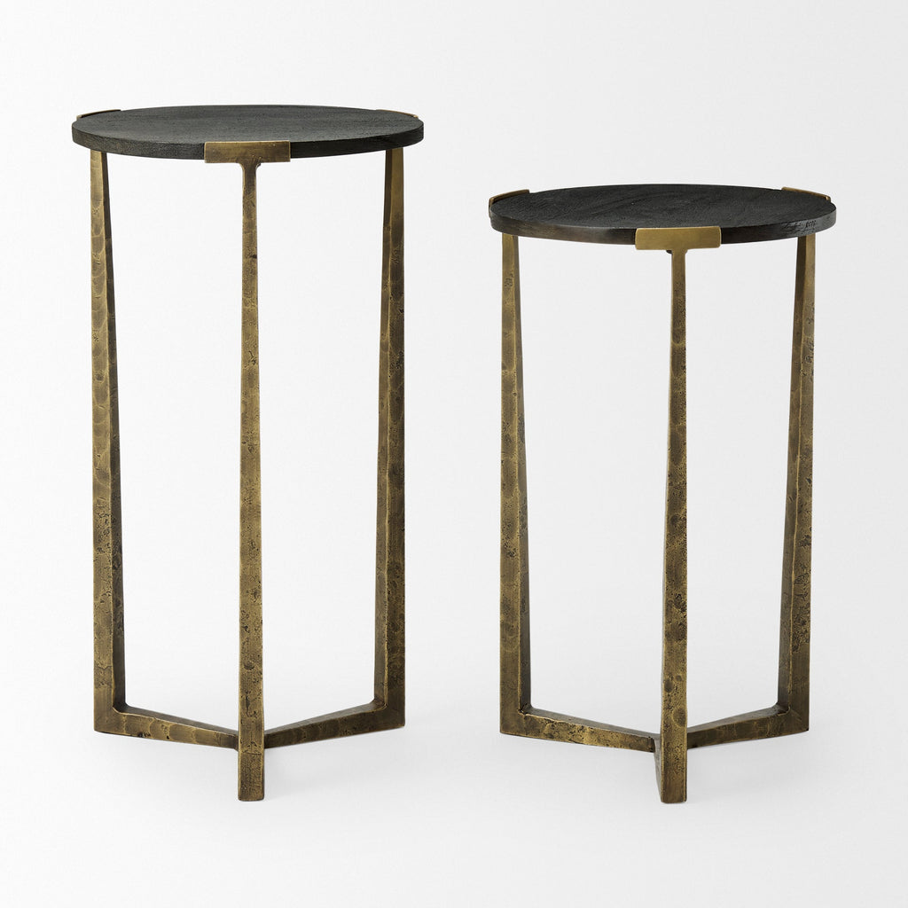Atticus Wood Accent Table Set of 2