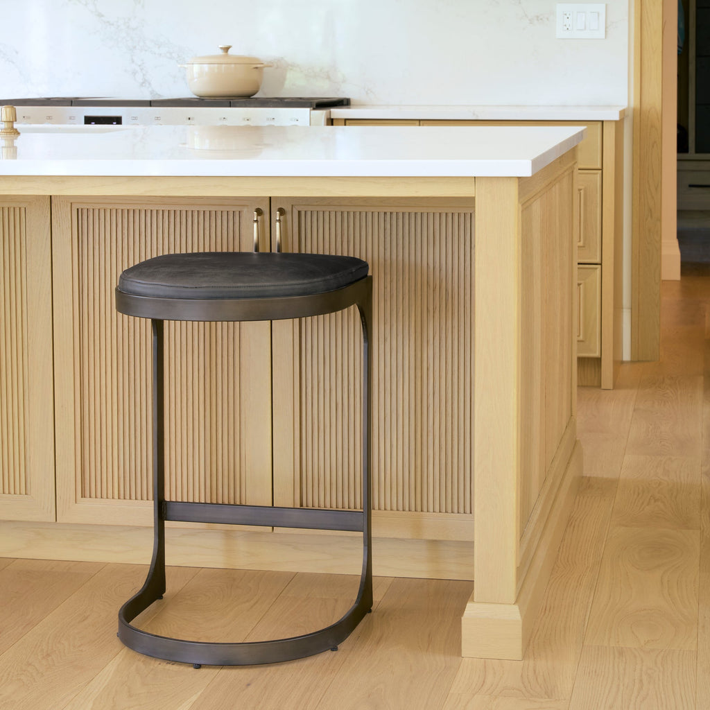 Tyson Suede Seat Counter Stool