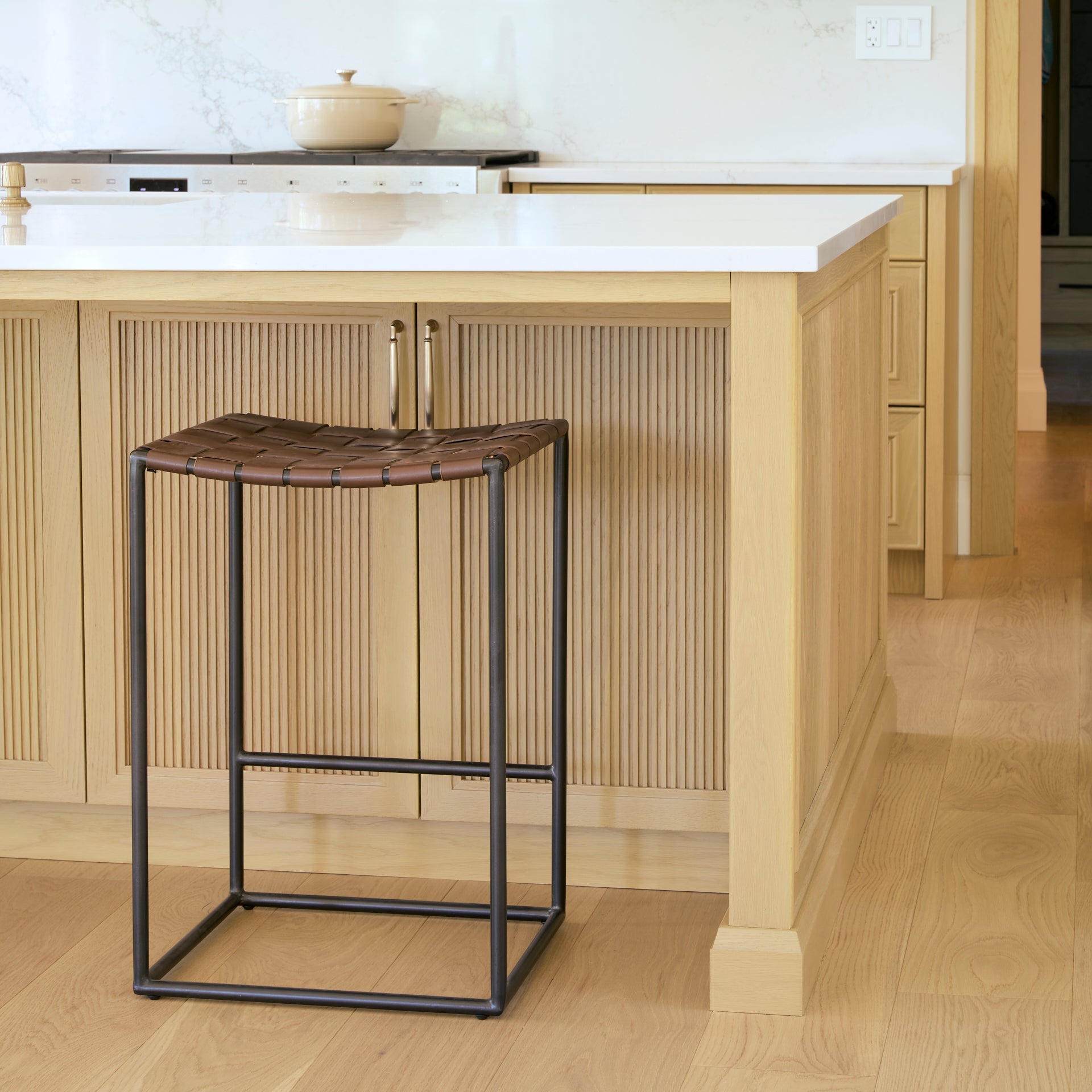 Clarissa Leather Seat Counter Stool