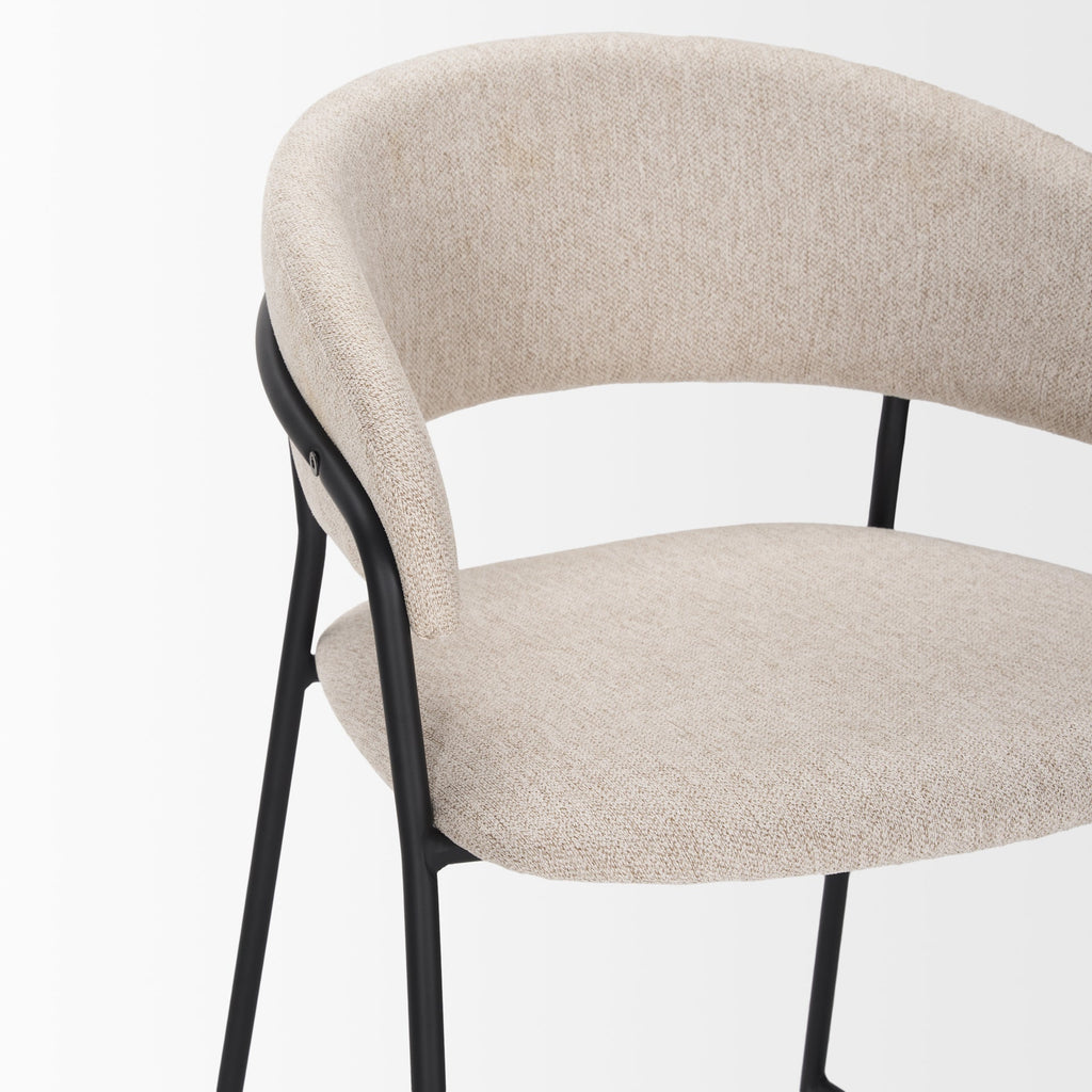Carolyn Fabric Seat Bar Stool