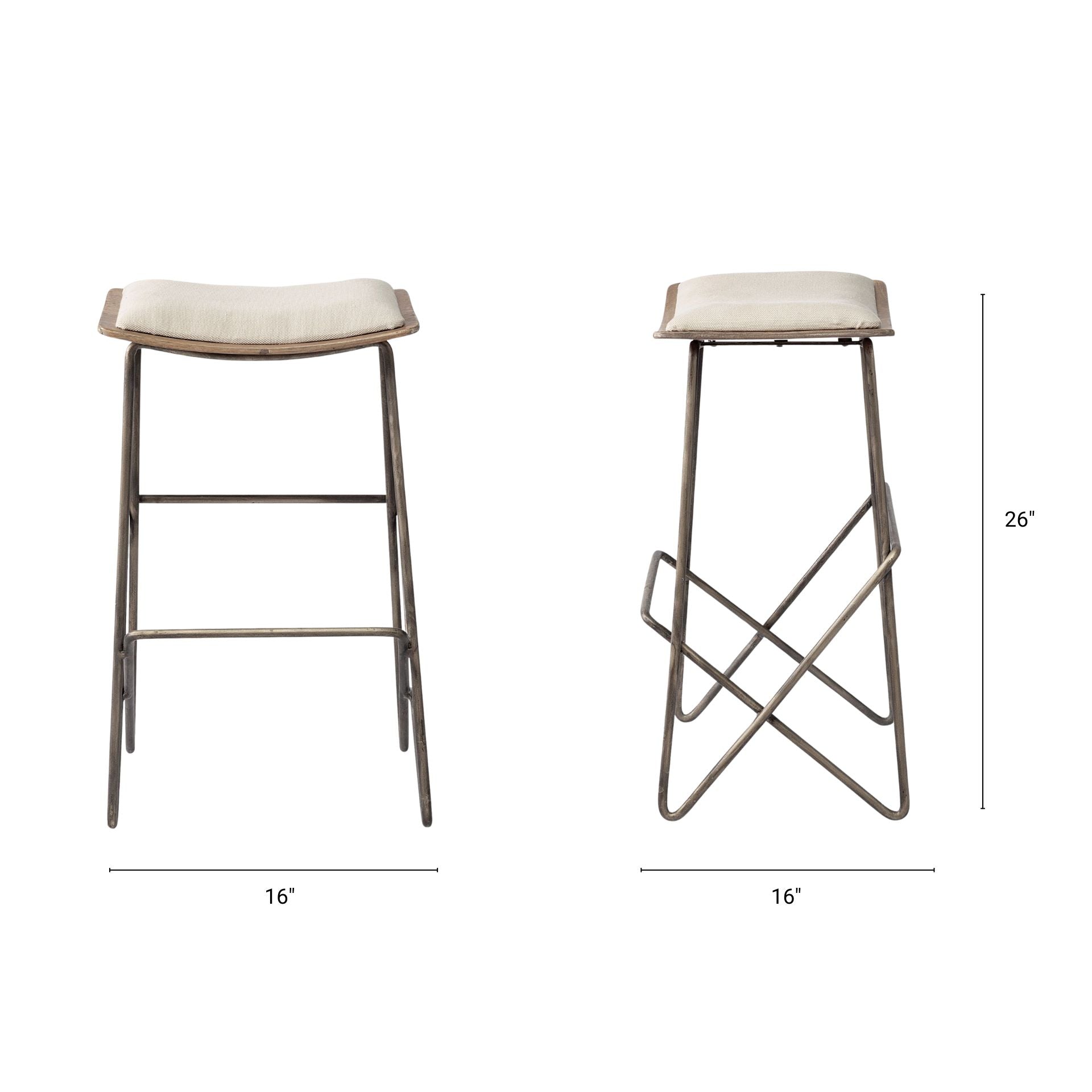 Katniss Fabric Seat Stool