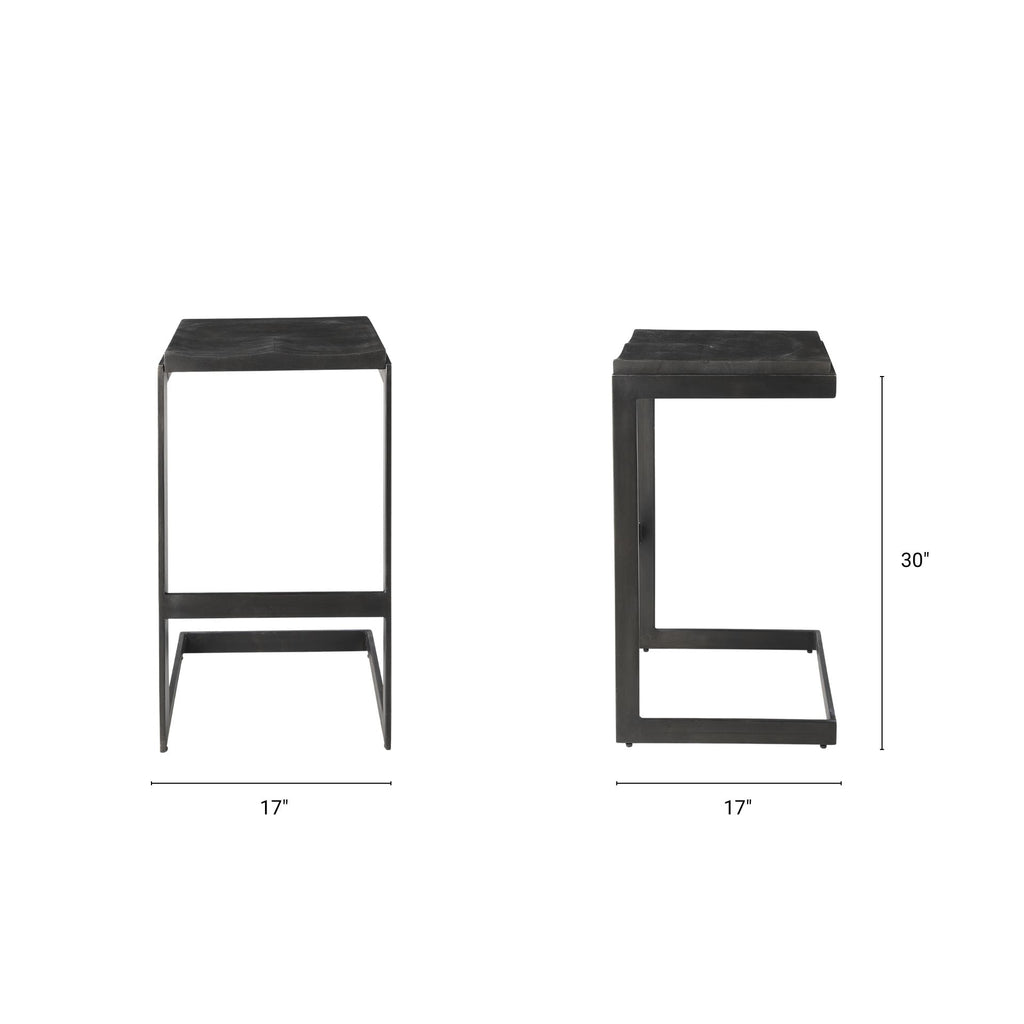 Kiran Wood Seat Bar/Counter Stool