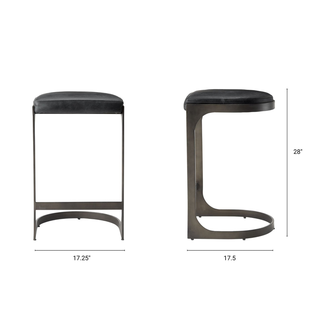 Tyson Suede Seat Counter Stool