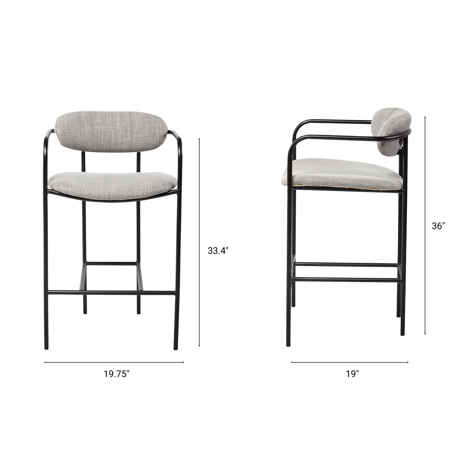 Parker Upholstered Counter Seat Stool