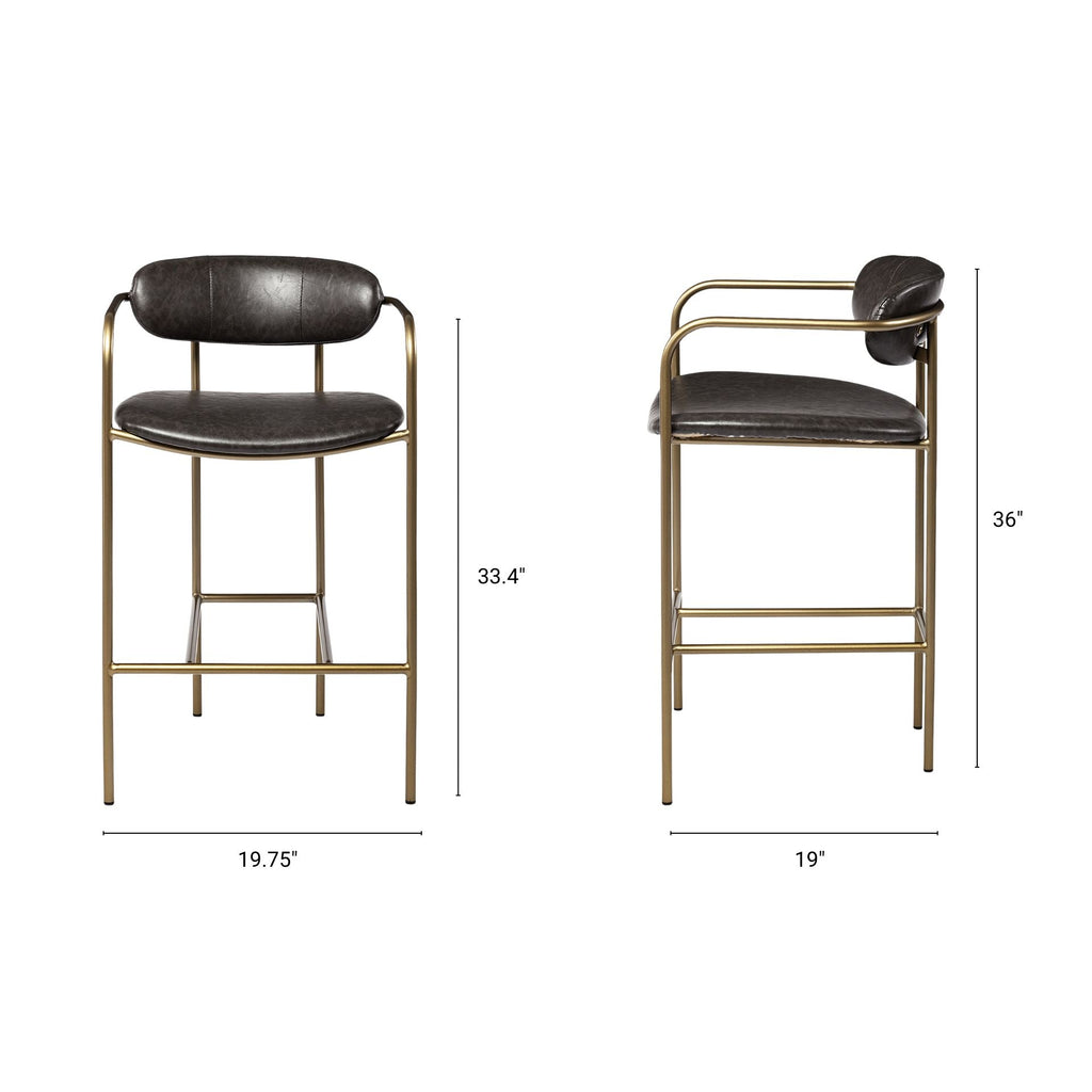 Parker Faux Leather Seat Counter Stool