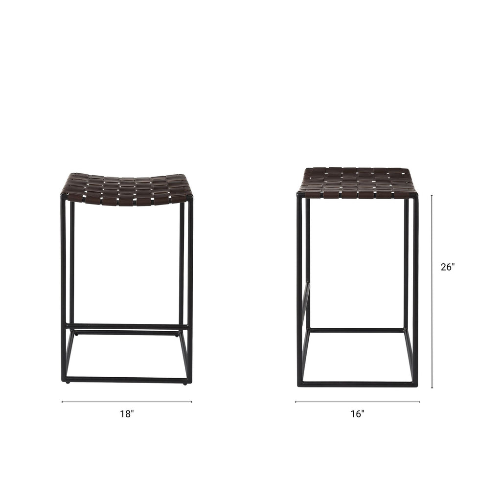 Clarissa Leather Seat Counter Stool